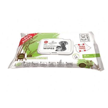 M-PETS BAMBOO XL KEDİKÖPEKLER İÇİN TEMİZLEME MENDİLİ 30LU