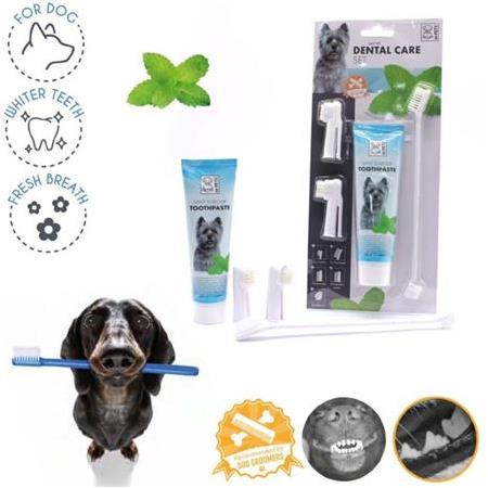 M-PETS KÖPEKLER İÇİN NANELİ DİŞ MACUNU+FIRÇA SETİ