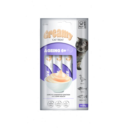 M-PETS AGEING 6+ FONKSİYONEL CREAMY KEDİ ÖDÜLÜ 4X15GR