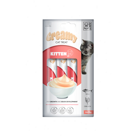 M-PETS KITTEN FONKSİYONEL CREAMY KEDİ ÖDÜLÜ 4X15GR