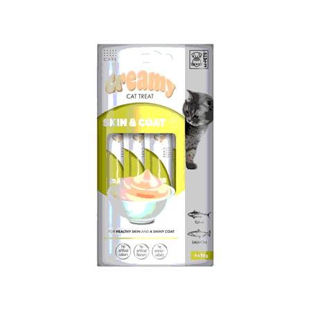 M-PETS SKIN & COAT FONKSİYONEL CREAMY KEDİ ÖDÜLÜ 4X15GR