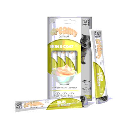 M-PETS SKIN & COAT FONKSİYONEL CREAMY KEDİ ÖDÜLÜ 4X15GR
