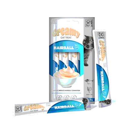 M-PETS HAIRBALL FONKSİYONEL CREAMY KEDİ ÖDÜLÜ 4X15GR