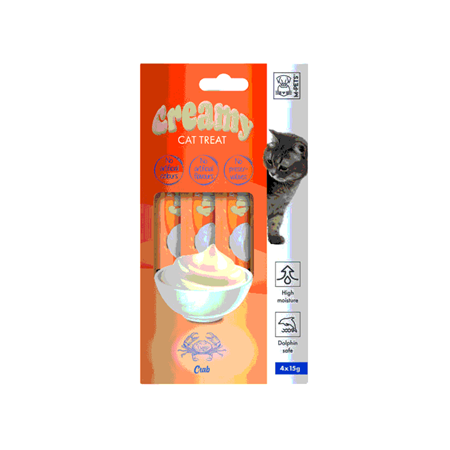 M-PETS CREAMY YENGEÇLİ KEDİ ÖDÜLÜ 4X15GR