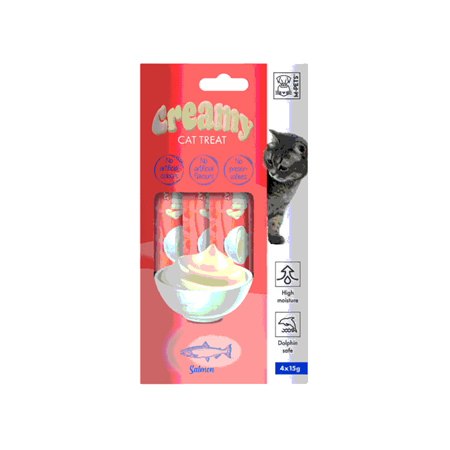 M-PETS CREAMY SOMON BALIKLI KEDİ ÖDÜLÜ 4X15GR