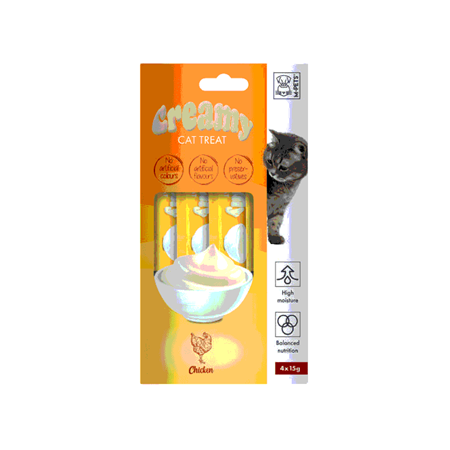 M-PETS CREAMY TAVUKLU KEDİ ÖDÜLÜ 4X15GR