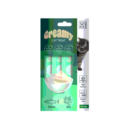 M-PETS CREAMY SOMON BALIKLI BİFTEKLİ KEDİ ÖDÜLÜ 4X15GR