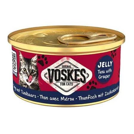 Voskes Ton Balıklı ve Orfoz Jelly Kedi Yaş Konservesi 85 Gr