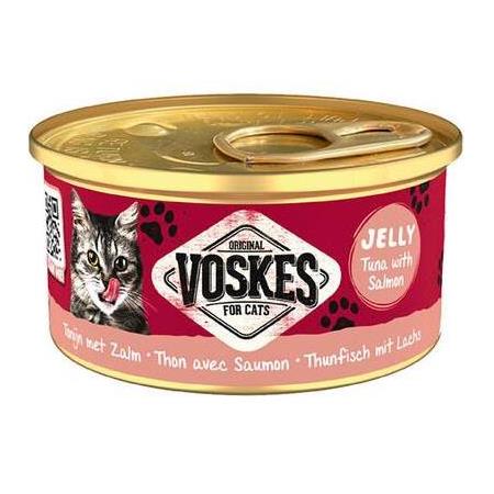 Voskes Ton Balıklı ve Somon Jelly Kedi Yaş Konservesi 85 Gr