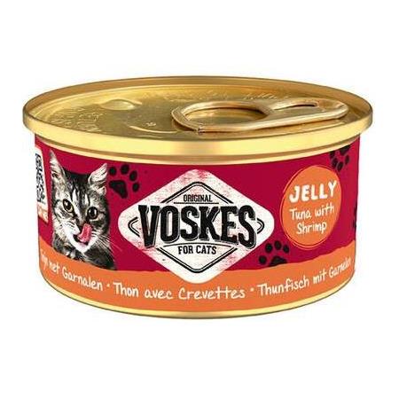 Voskes Ton Balıklı ve Karidesli Jelly Kedi Yaş Konservesi 85 Gr