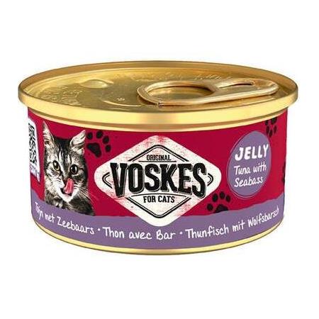 Voskes Ton Balıklı ve Levrek Jelly Kedi Yaş Konservesi 85 Gr