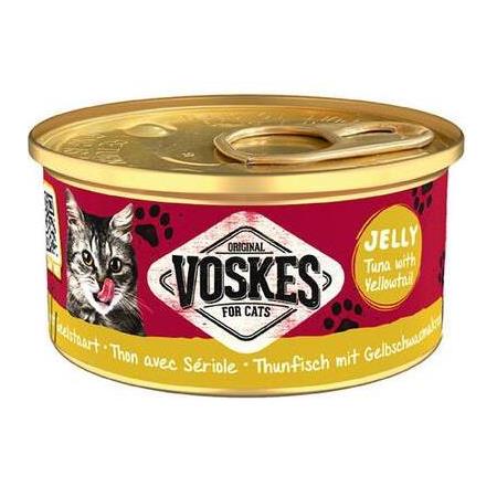 Voskes Ton Balıklı ve Sarıkuyruk Jelly Kedi Yaş Konservesi 85 Gr