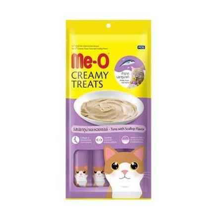 Me-O Creamy Treats Deniz Tarağı ve Ton Balıklı Ek Besin ve Kedi Ödülü 60 Gr ( 4 x 15 Gr )