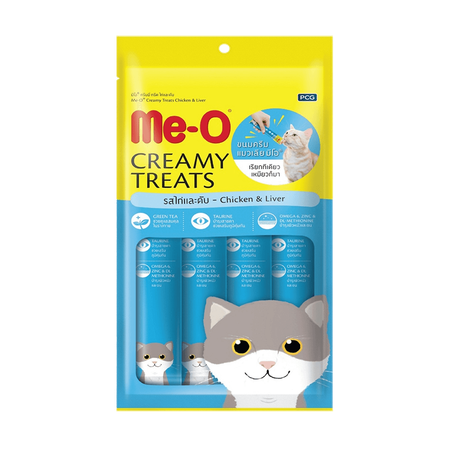 Me-O Creamy Treats Tavuklu ve Ciğerli Ek Besin ve Kedi Ödülü 60 Gr ( 4 x 15 Gr )