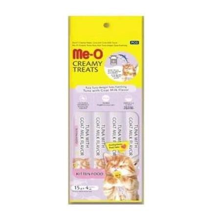 Me-O Creamy Treats Kitten Ton Balığı ve Keçi Sütlü Ek Besin ve Yavru Kedi Ödülü 60 Gr ( 4 x 15 Gr )