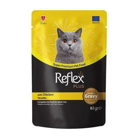 Reflex Plus Pouch Gravy Tavuklu Soslu Kedi Yaş Maması 85 Gr