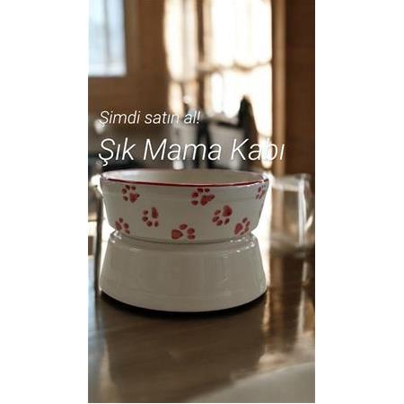 Doce Yüksek Seramik Mama Kabı
